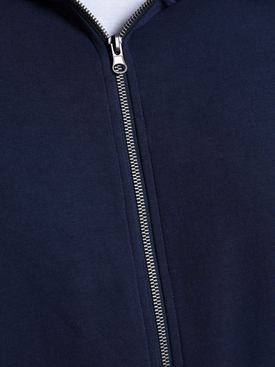 + FELPE Uomo JACK&JONES 12182493 BASIC SWEAT ZIP NAVY BLAZER