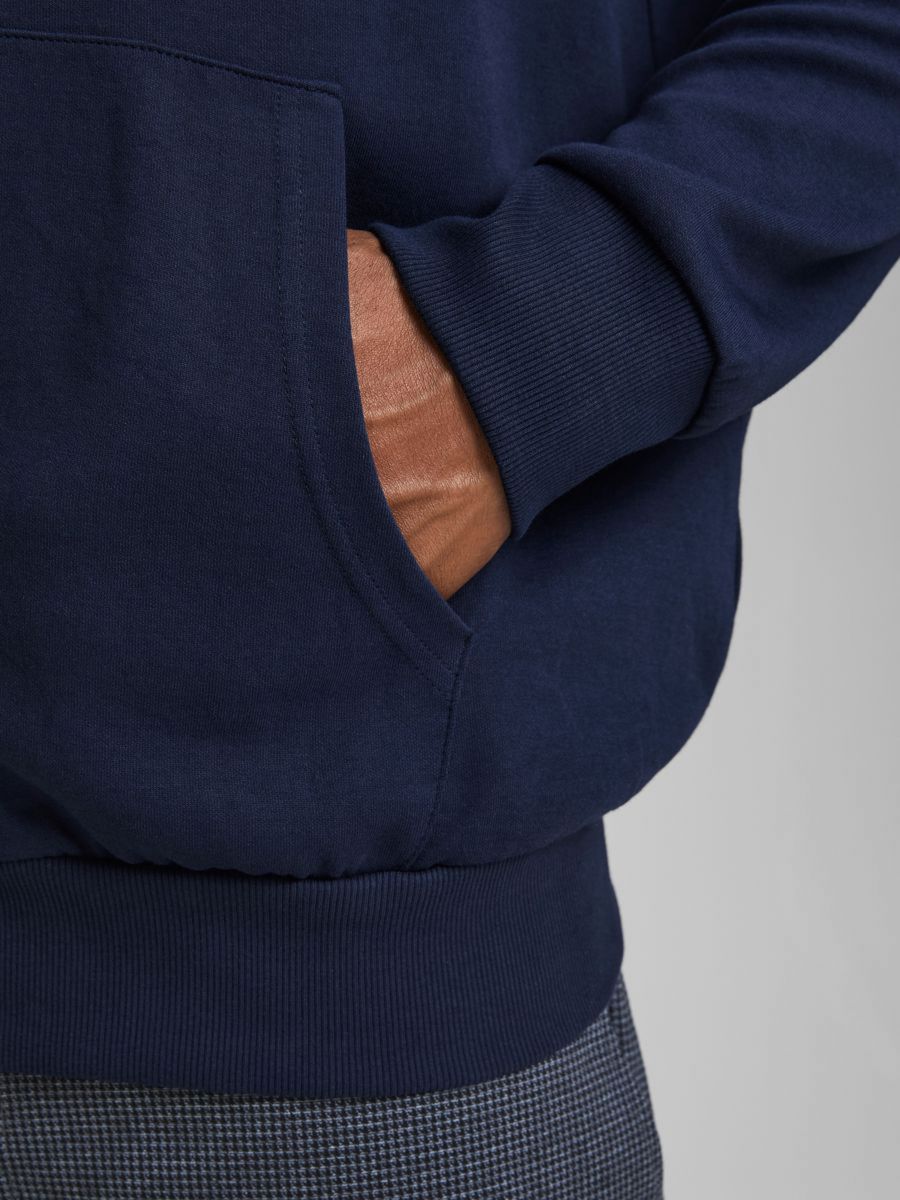 + FELPE Uomo JACK&JONES 12182493 BASIC SWEAT ZIP NAVY BLAZER