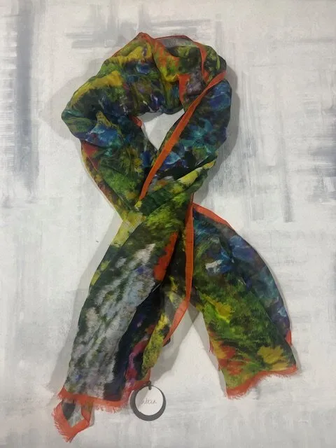 -Pashmina in modal, lino e seta ALTEA MILANO 90*180 cm n. 511 fantasia natura