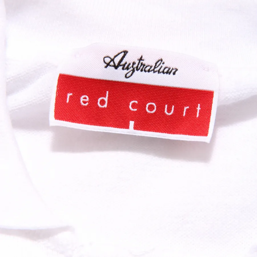 0709AA polo uomo AUSTRALIAN RED COURT white cotton polo t-shirt man