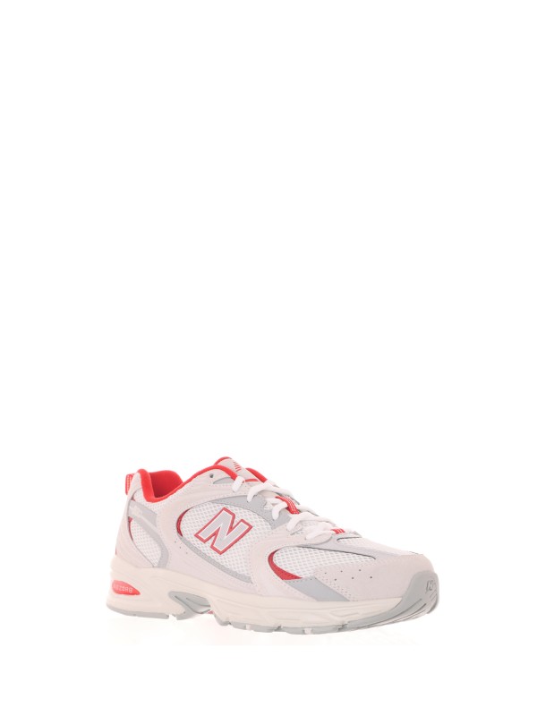 530 white red sneakers