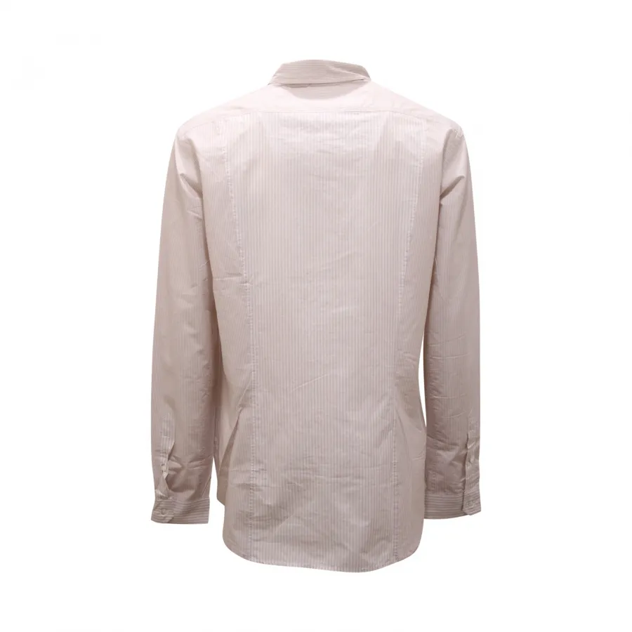 7106AR camicia uomo MESSAGERIE man shirt RIGHE BEIGE 