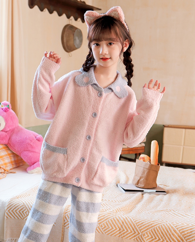 Abbigliamento per bambini Abbigliamento per la casa da donna Abito autunno e inverno Cardigan Capispalla Set pigiama