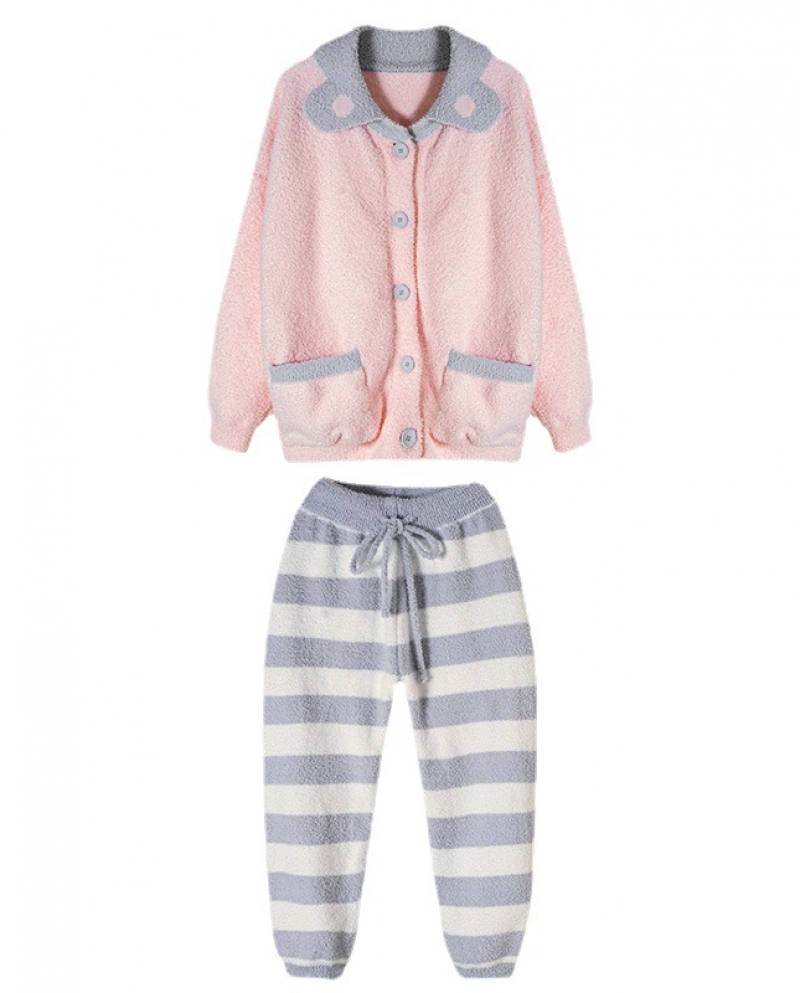 Abbigliamento per bambini Abbigliamento per la casa da donna Abito autunno e inverno Cardigan Capispalla Set pigiama