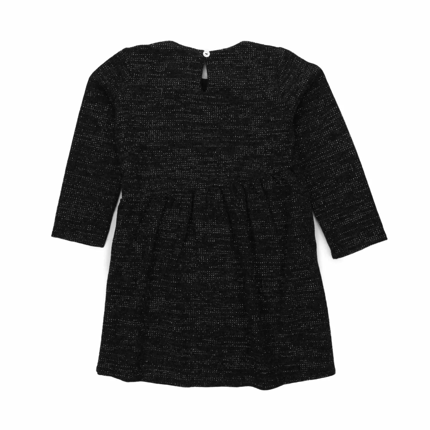 Abito Bambina Nero Lurex Con Stella