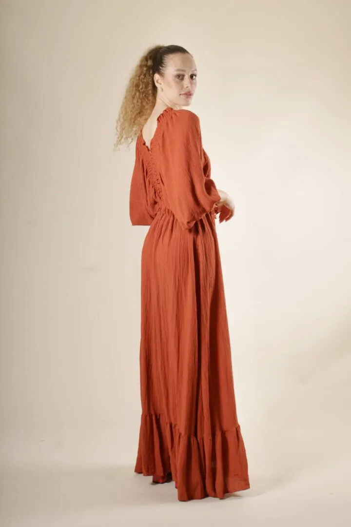 Abito Lungo Dea – Arancio