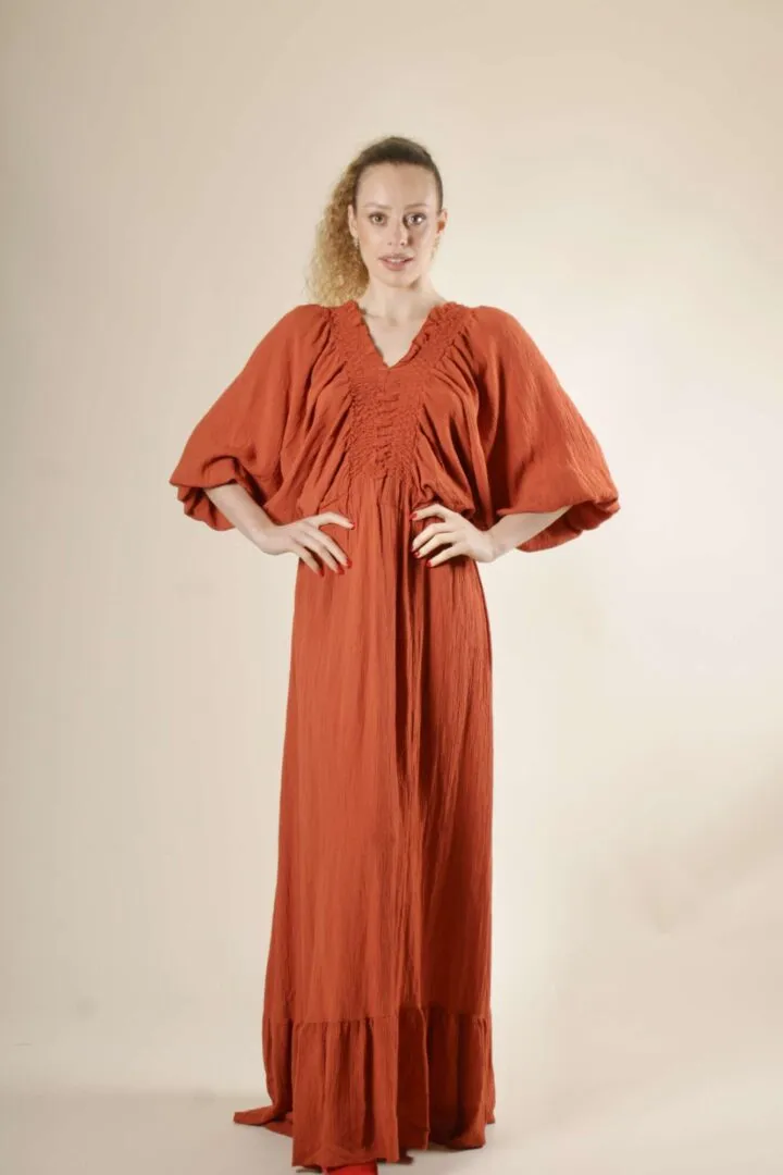 Abito Lungo Dea – Arancio