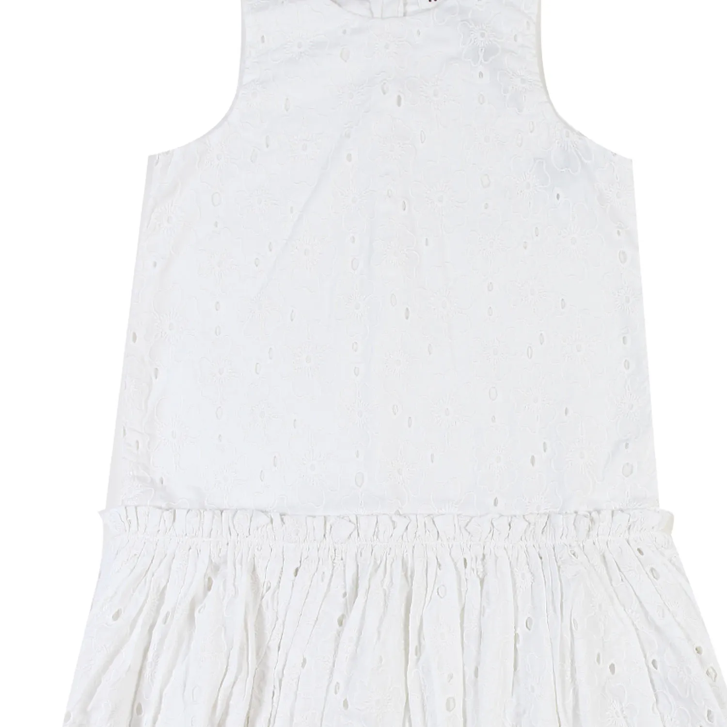 Abito Sangallo Bianco Bambina Teen