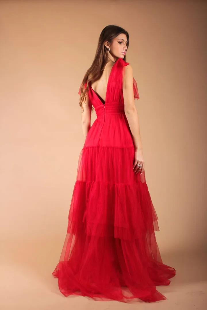 Abito tulle balze