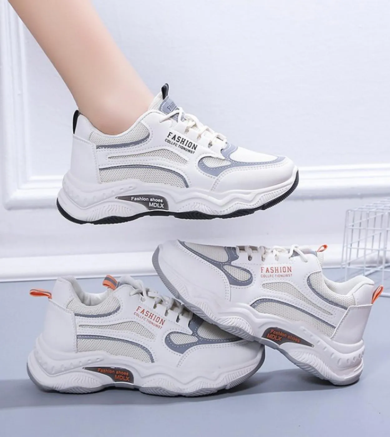 Acquista 2022 Sneakers Da Donna Moda Piattaforma Casual Donna Scarpe Vulcanizzate Scarpe Da Donna Per Femme Laceup Mesh Sport Tr