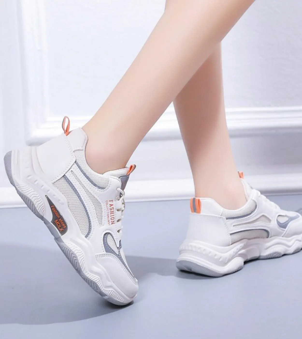 Acquista 2022 Sneakers Da Donna Moda Piattaforma Casual Donna Scarpe Vulcanizzate Scarpe Da Donna Per Femme Laceup Mesh Sport Tr