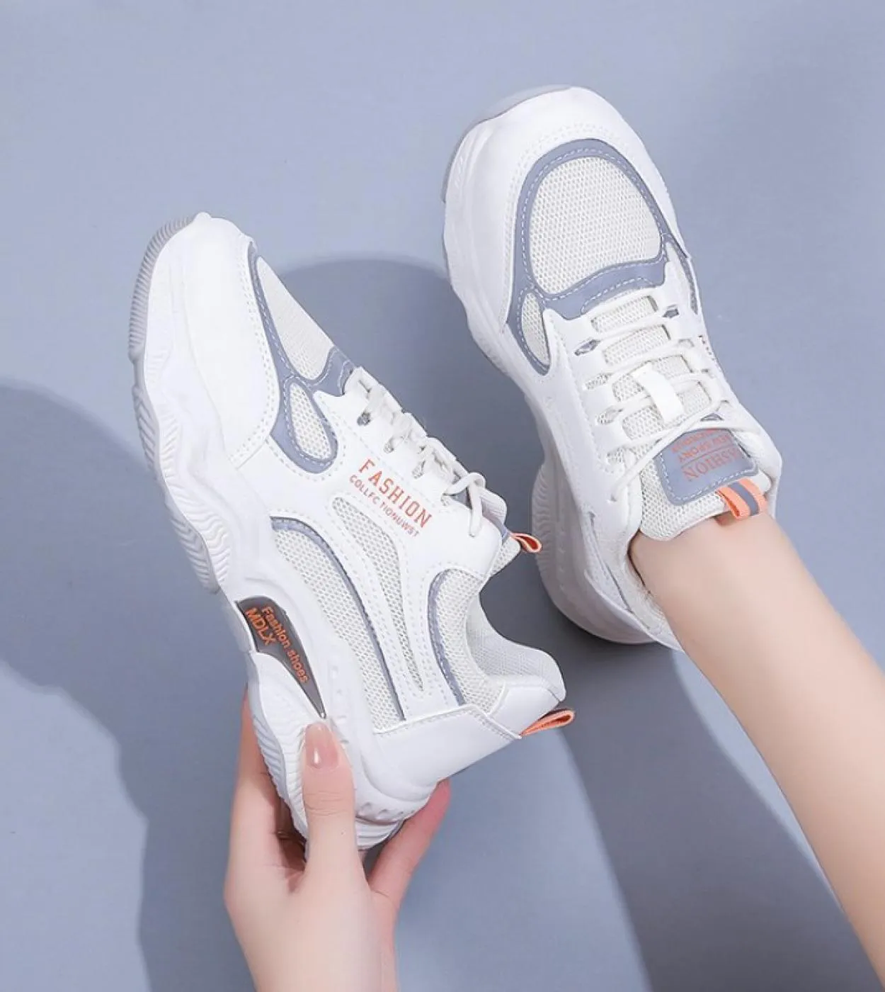 Acquista 2022 Sneakers Da Donna Moda Piattaforma Casual Donna Scarpe Vulcanizzate Scarpe Da Donna Per Femme Laceup Mesh Sport Tr