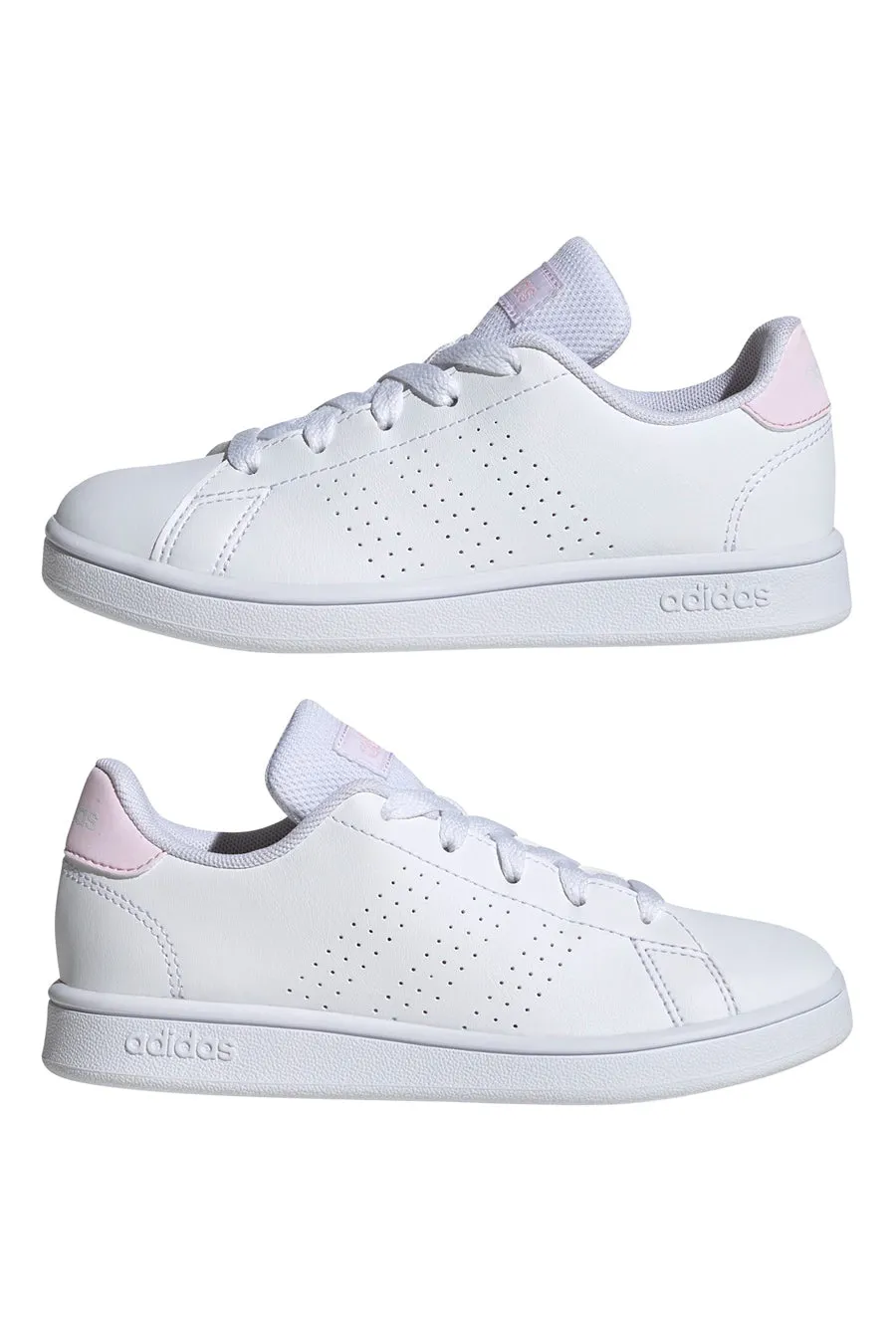   ADIDAS Sneakers Bianche e Rosa con Lacci Advantage Kids