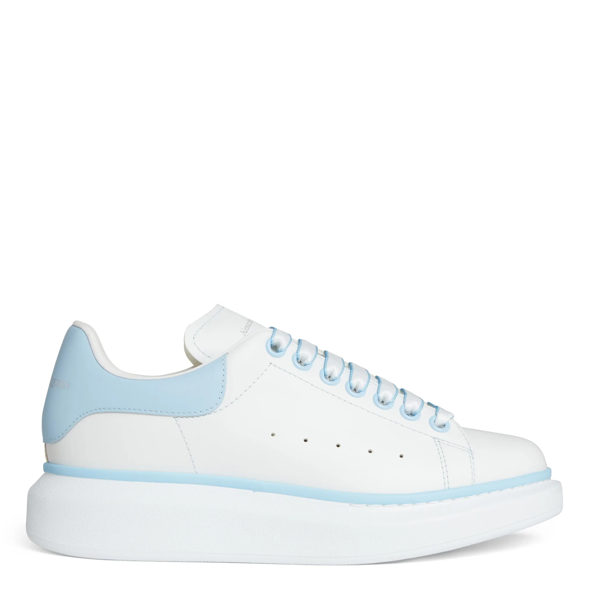 ALEXANDER MCQUEEN  Sneakers oversize in pelle bianca