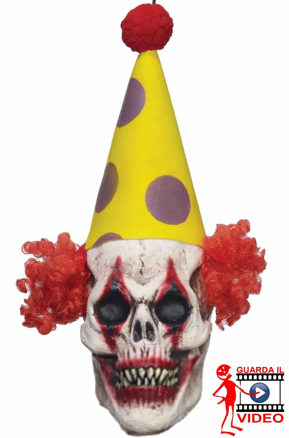 Allestimento decorazione Halloween Clown Horror decorazione halloween testa da appendere