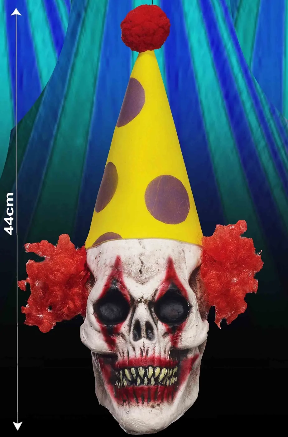 Allestimento decorazione Halloween Clown Horror decorazione halloween testa da appendere