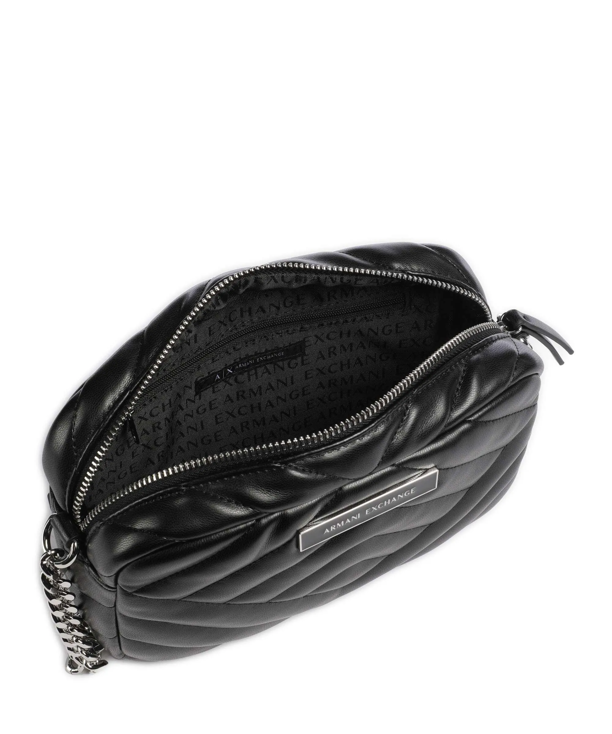  Armani Exchange Victoria Borsa a tracolla pelle sintetica nero  