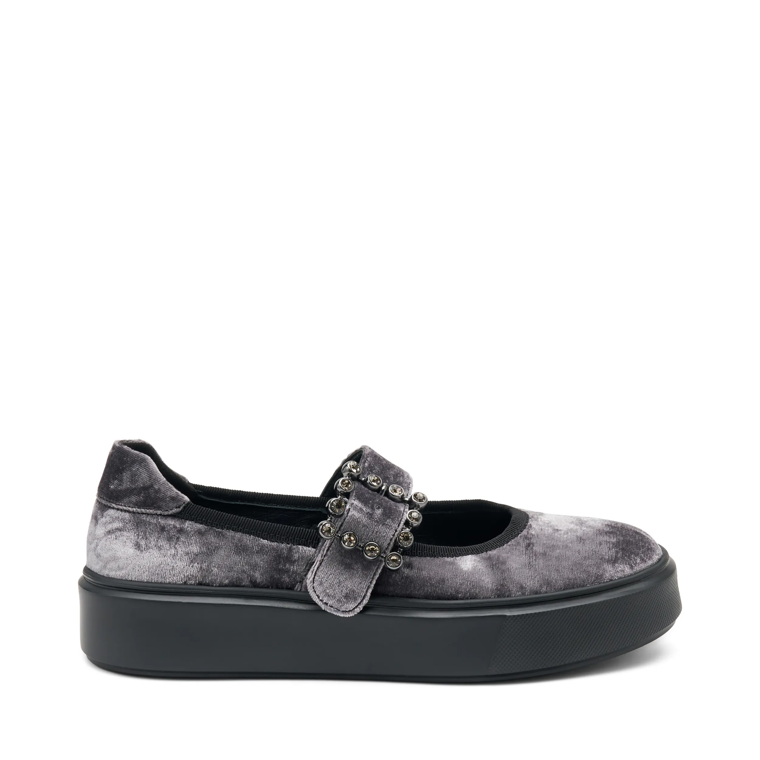 Ballerine sporty in velluto