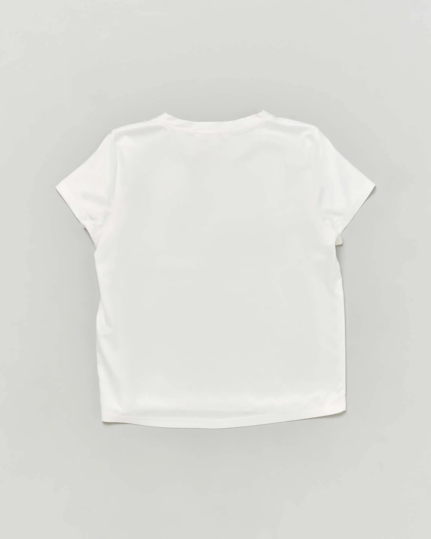 Blusa bianca in raso a maniche corte 10-16 anni