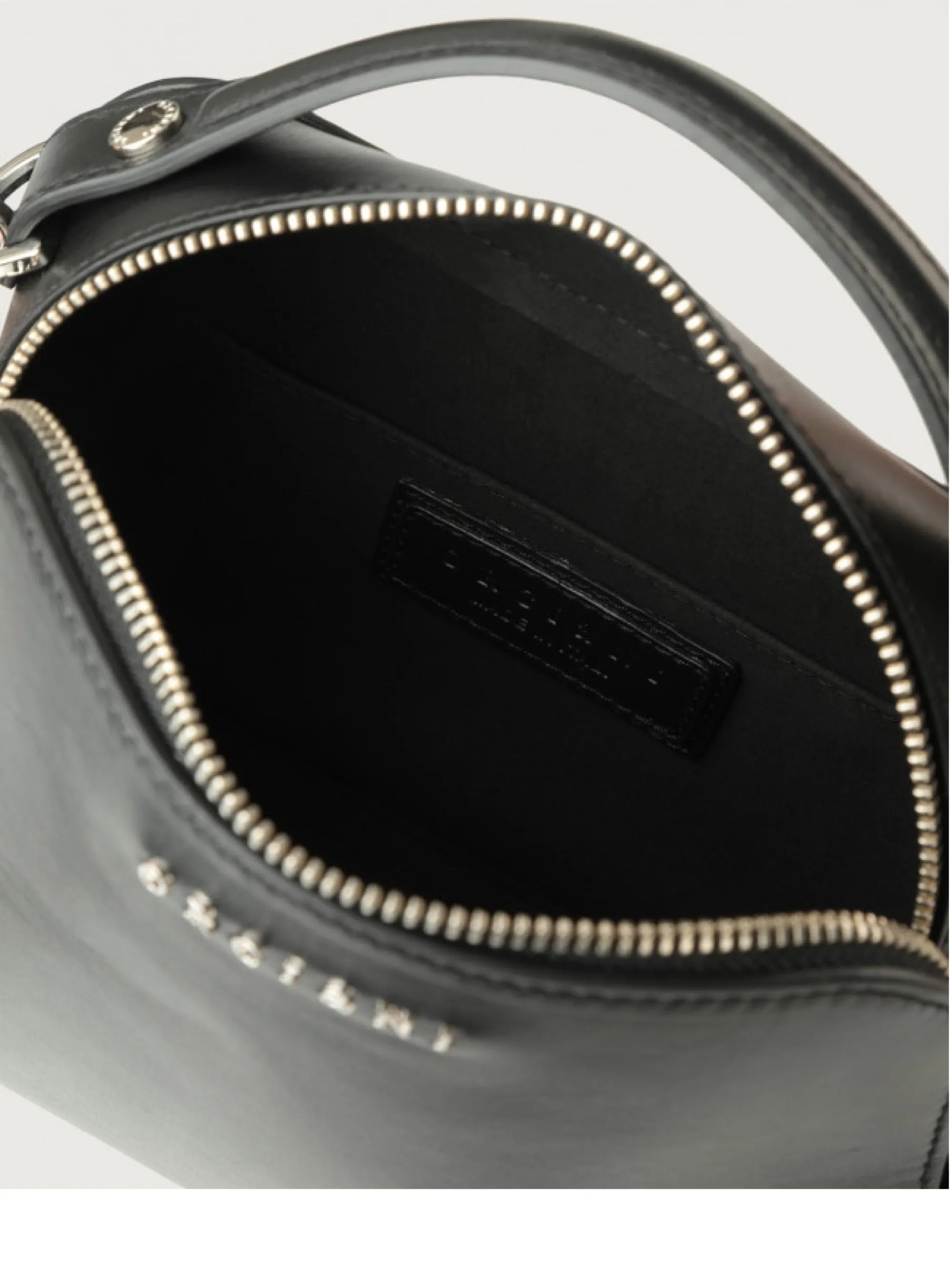 Borsa a Mano Chéri in Pelle Liscia Nero