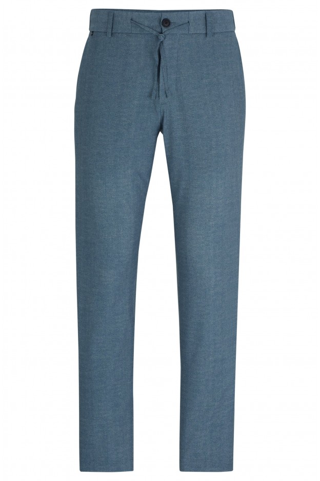 Boss - Hugo Boss Boss - Hugo Boss pantaloni slim fit in mesh antipiega