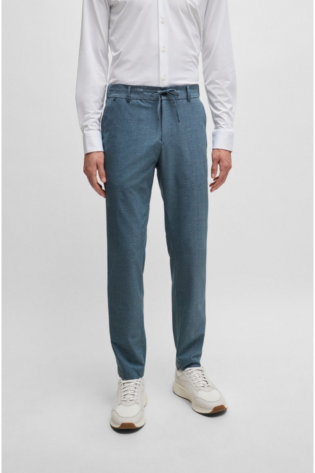 Boss - Hugo Boss Boss - Hugo Boss pantaloni slim fit in mesh antipiega