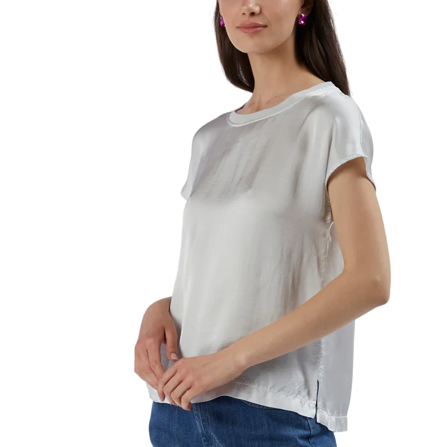CafèNoir Blouse with short batwing sleeves C7JC0067 W065 chalk