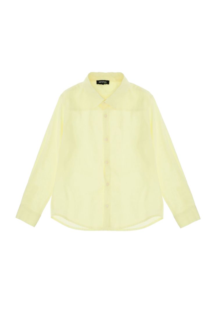 Camicia bambino monocolour con colletto classico