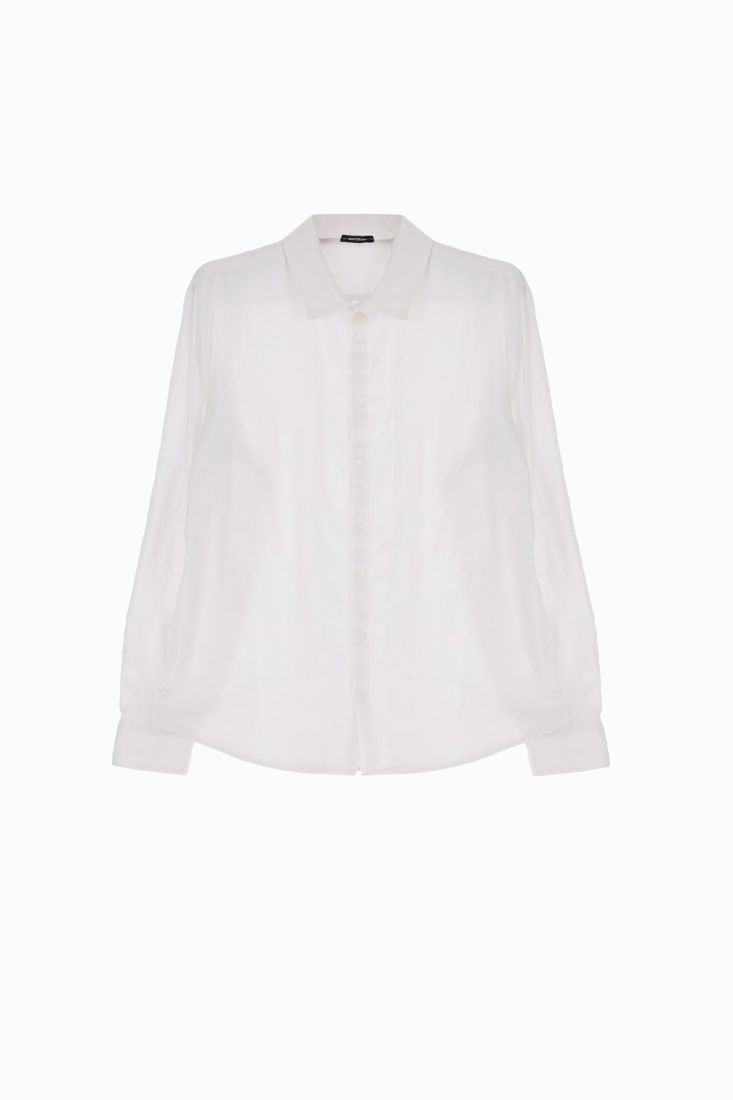 Camicia monocolour con colletto classico