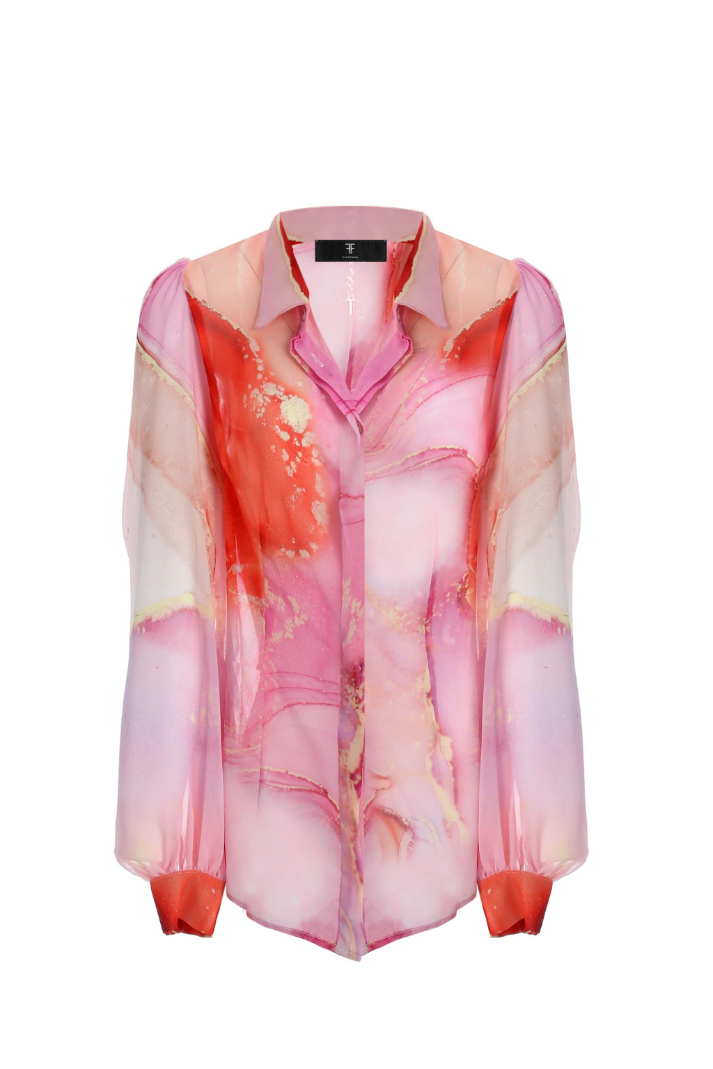 CAMICIA ROSA ARANCIO DONNA FRACOMINA SUNRISE 6002