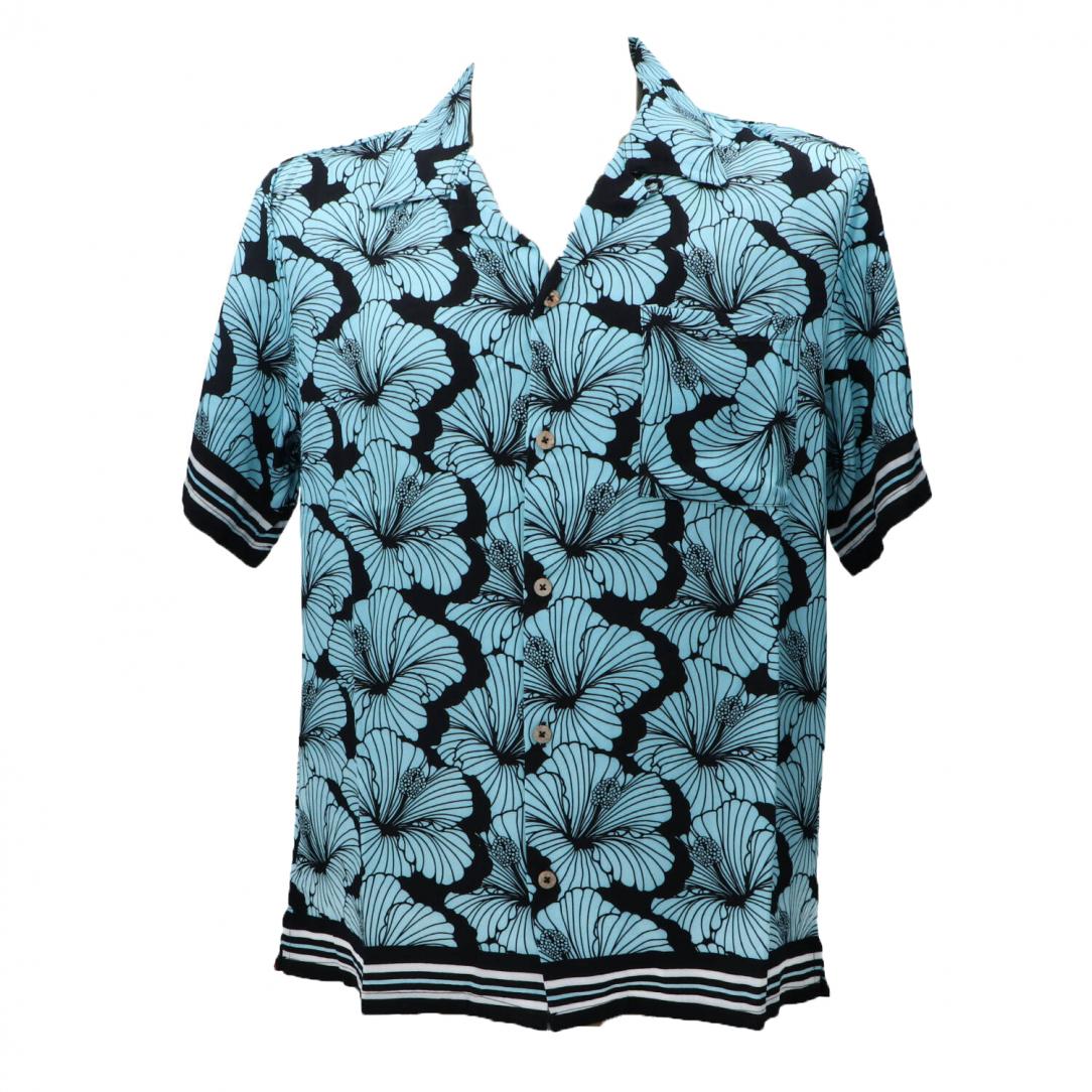 CAMICIA STAMPA VISCOSA Azzurro