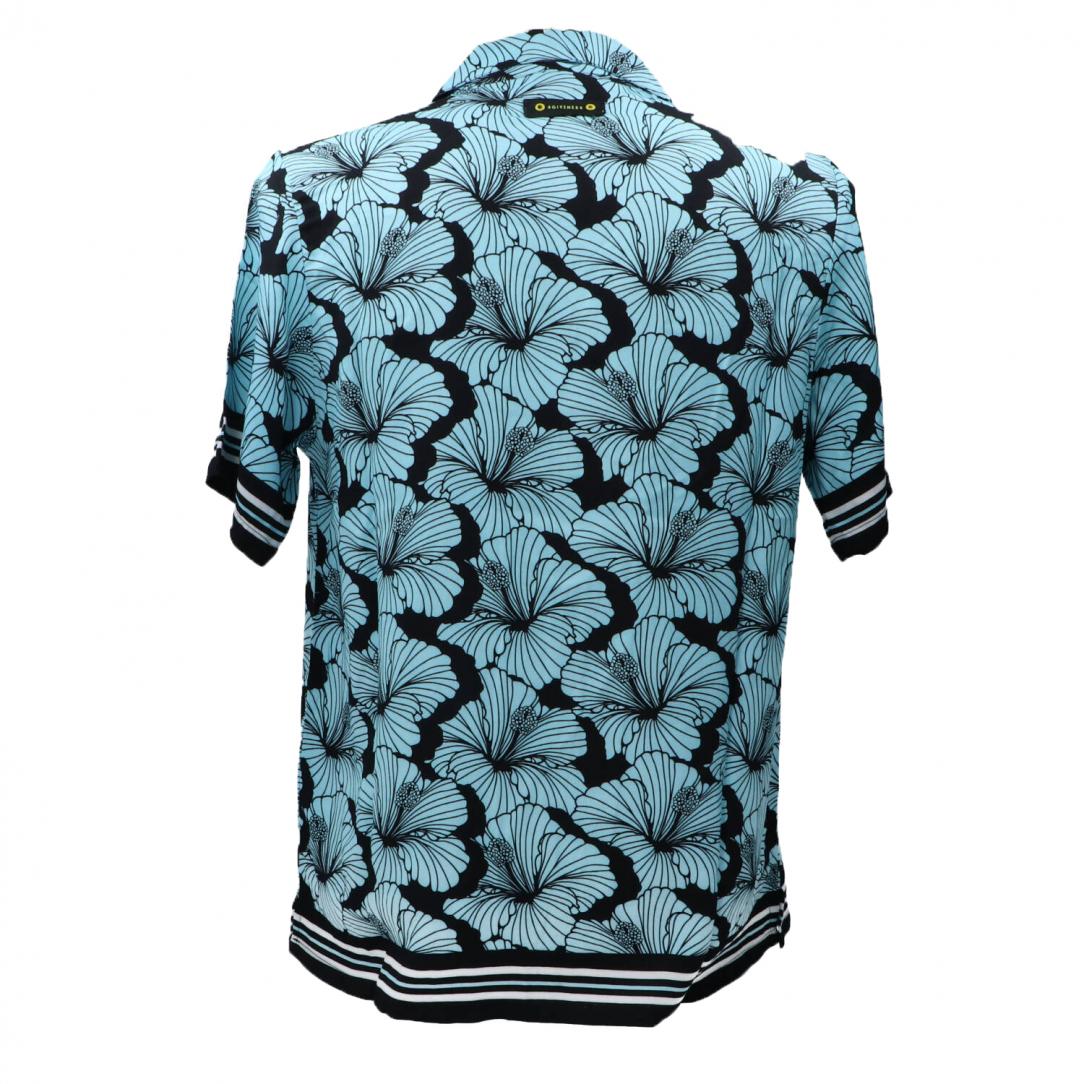 CAMICIA STAMPA VISCOSA Azzurro