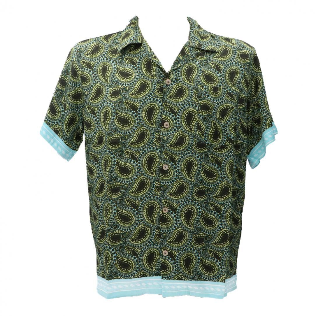 CAMICIA STAMPA VISCOSA Verde