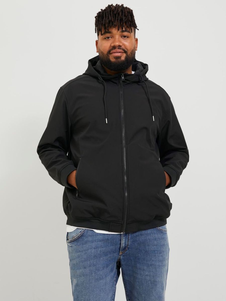 CAPISPALLA E GIACCHE Uomo JACK&JONES 12236331 JJEBASIC SOFTSHEL BLACK