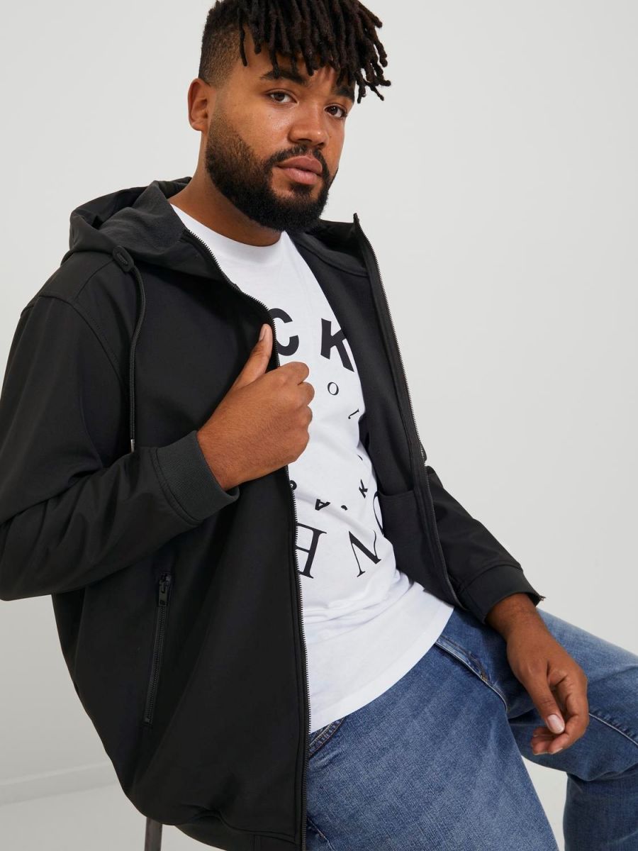 CAPISPALLA E GIACCHE Uomo JACK&JONES 12236331 JJEBASIC SOFTSHEL BLACK