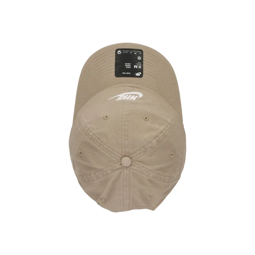 cappellino visiera curva uomo club cap futura washed KHAKI/WHITE