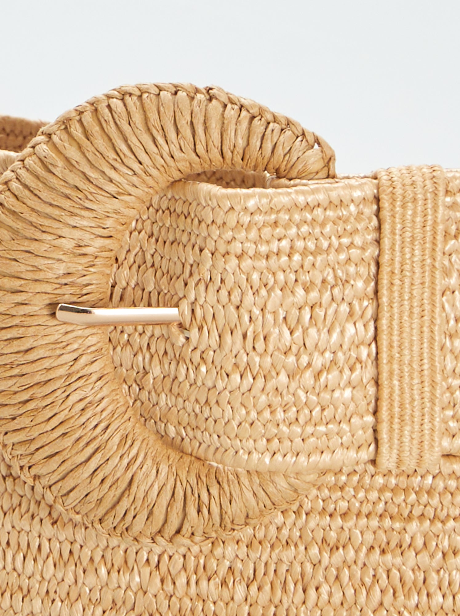 Cintura effetto paglia - BEIGE