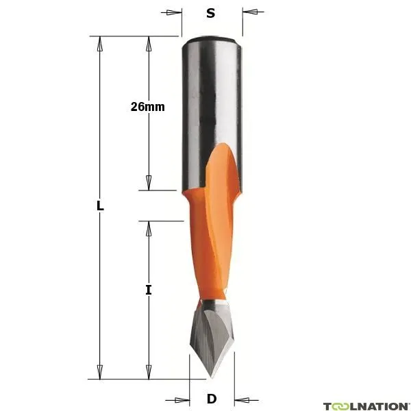 CMT 313.050.42 Trapano a tazza extra fine mikrograin Xtreme 5mm, gambo 10x26 sinistro
