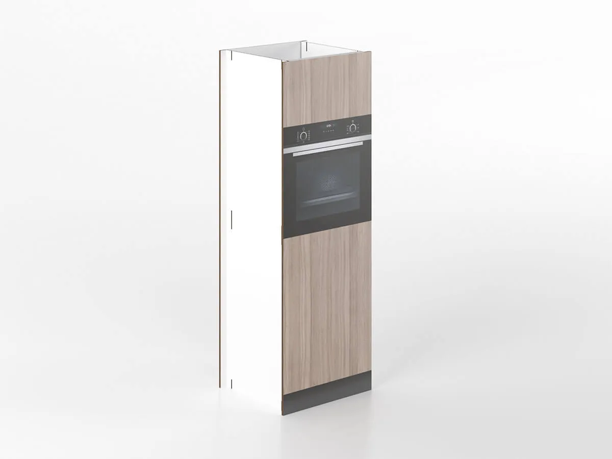 Colonna forno 60 noce e gres cucina moderna | NaturDesign