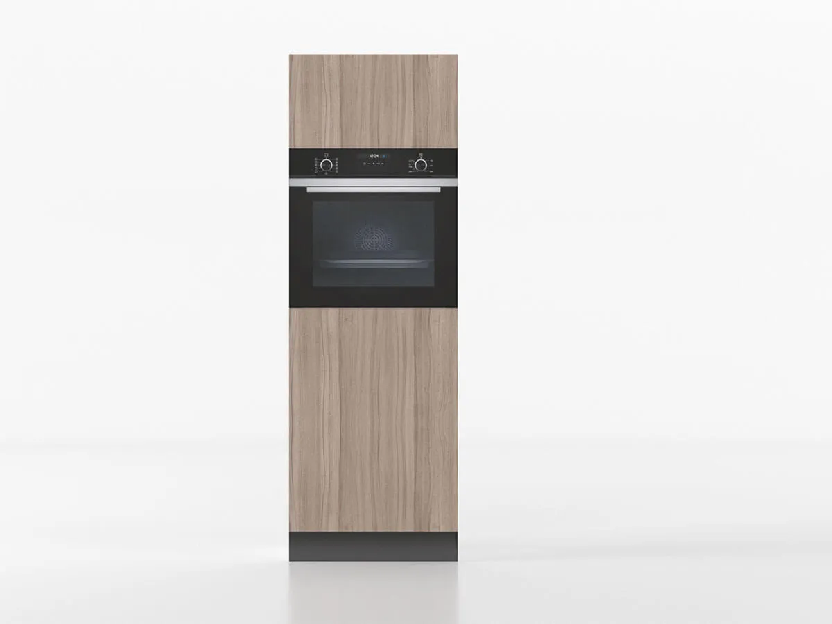 Colonna forno 60 noce e gres cucina moderna | NaturDesign