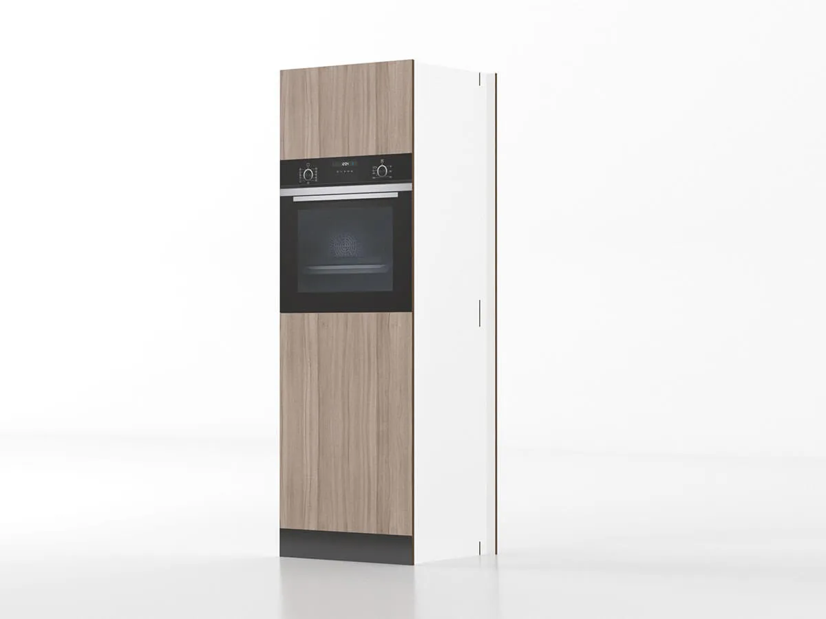 Colonna forno 60 noce e gres cucina moderna | NaturDesign
