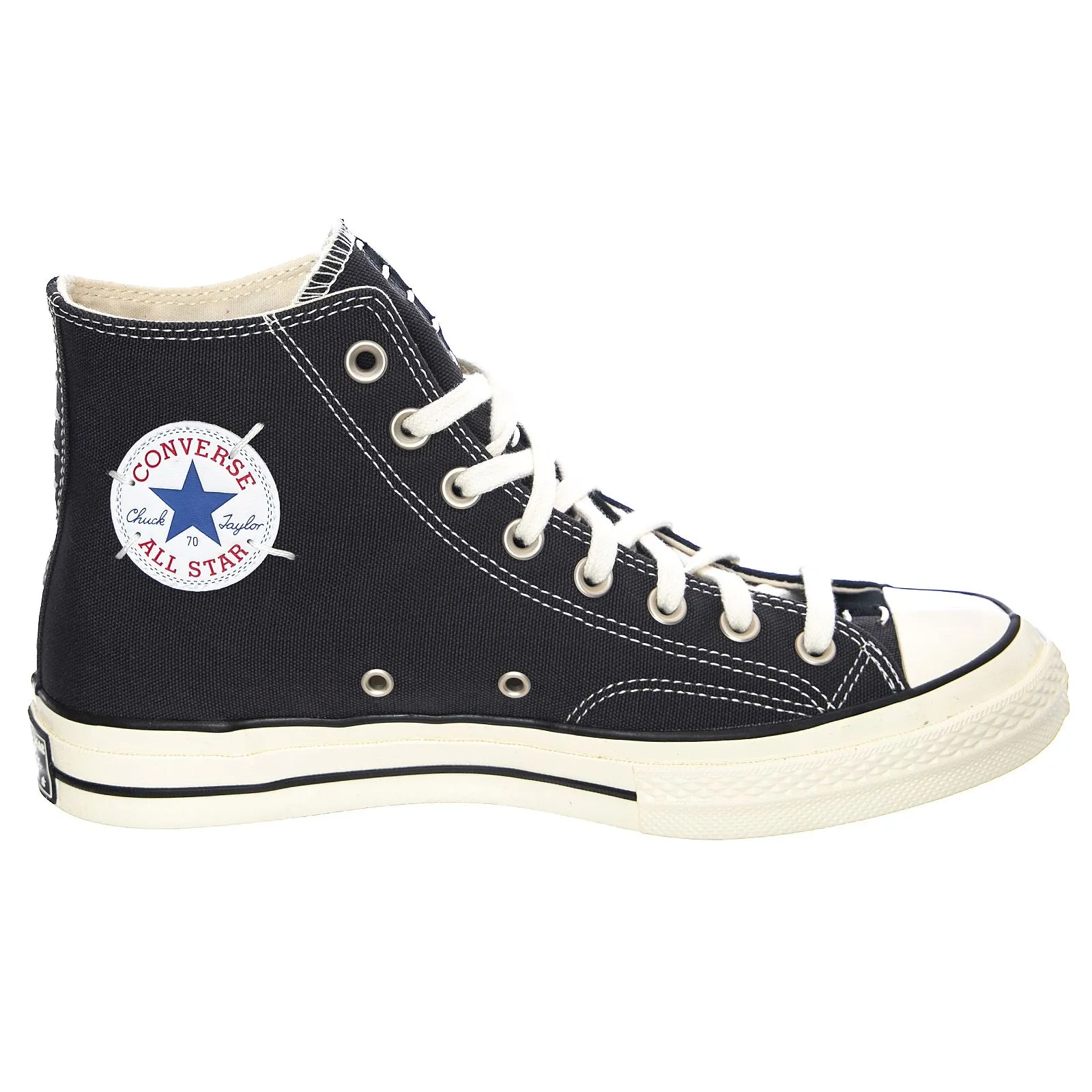 Converse Chuck 70 Reconstructed Canvas Hi Sneakers - Black - Scarpe Profilo Alto Uomo Nere    
