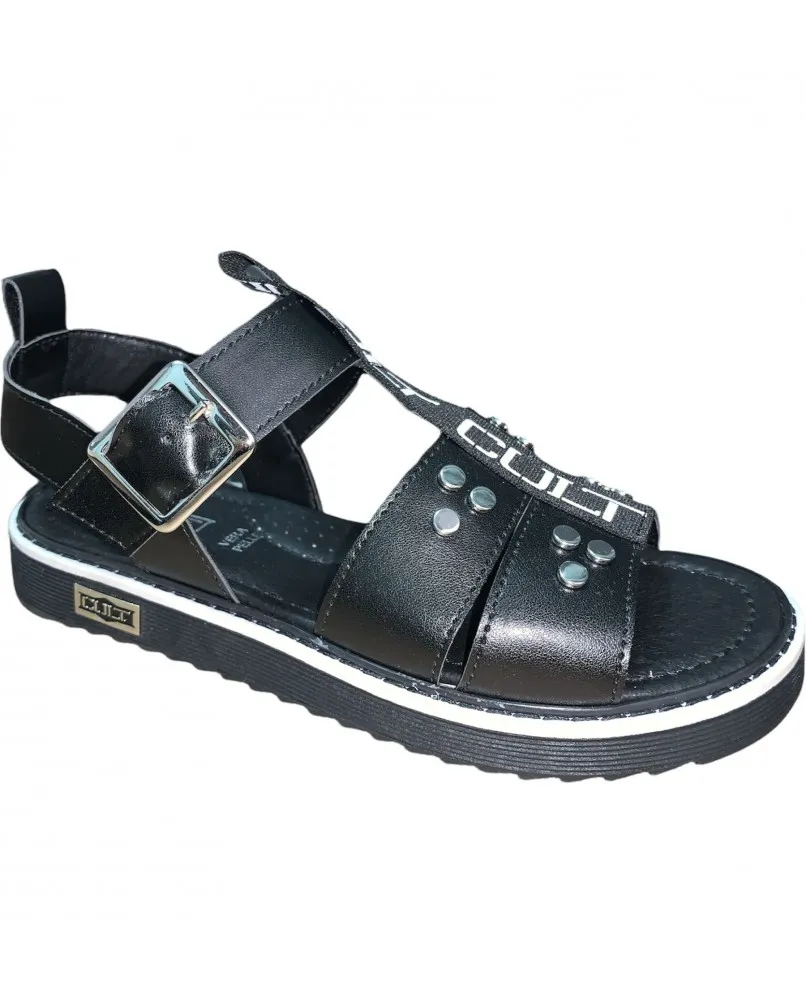 CULT BEST sandali gioiello young borchie nero