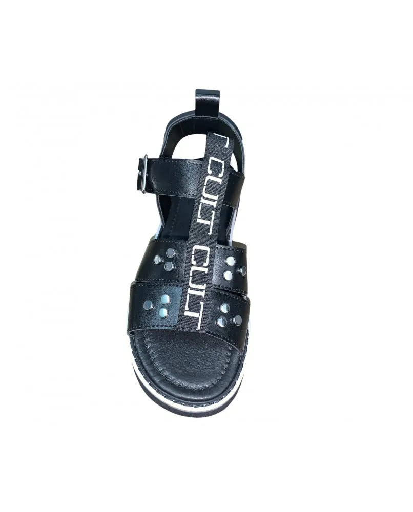 CULT BEST sandali gioiello young borchie nero