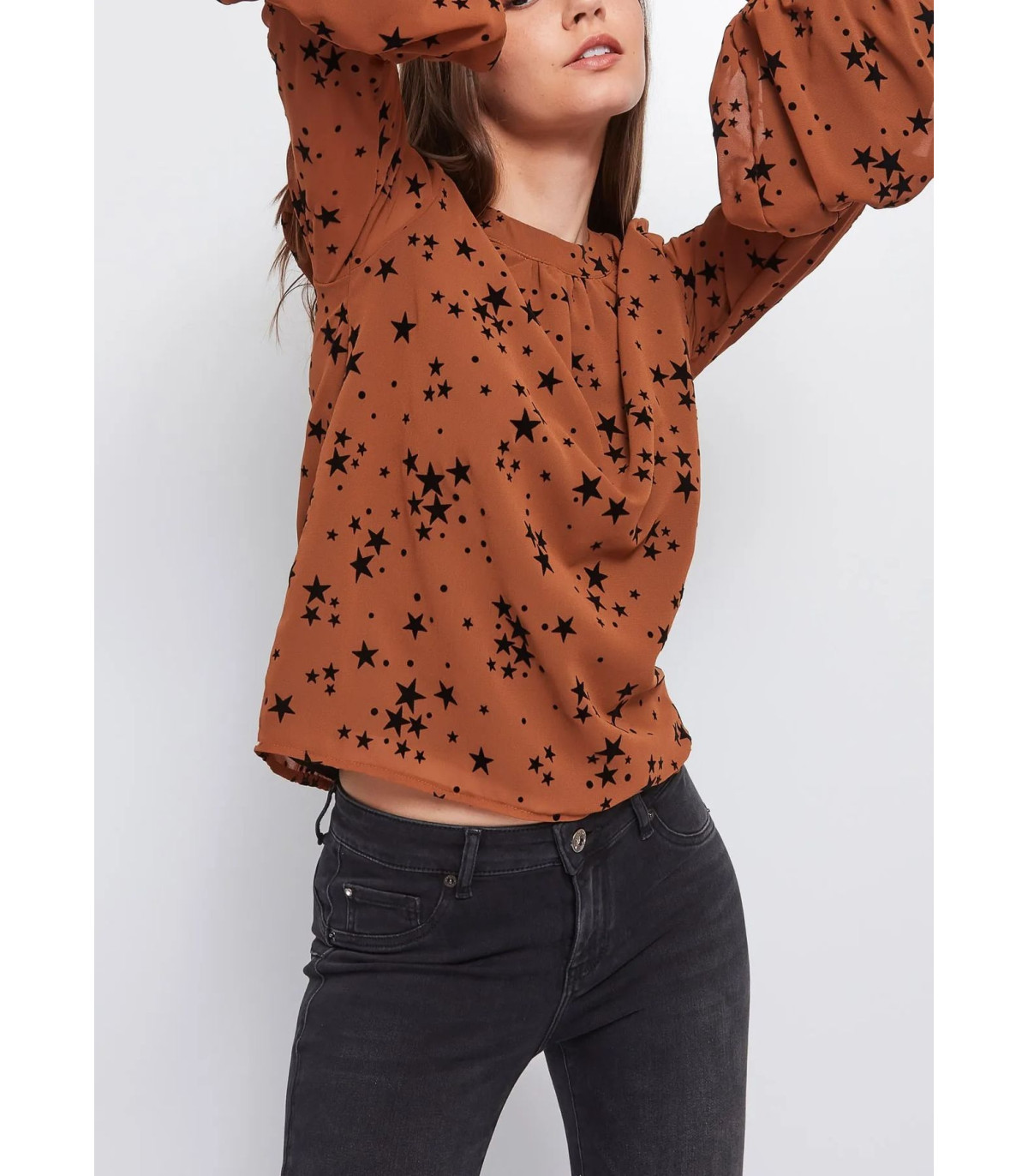 Denny Rose Jeans Donna Blusa Manica lunga