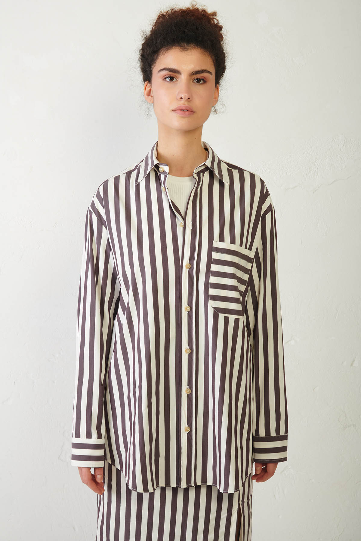 ERIKA CAVALLINI Camicia over a righe