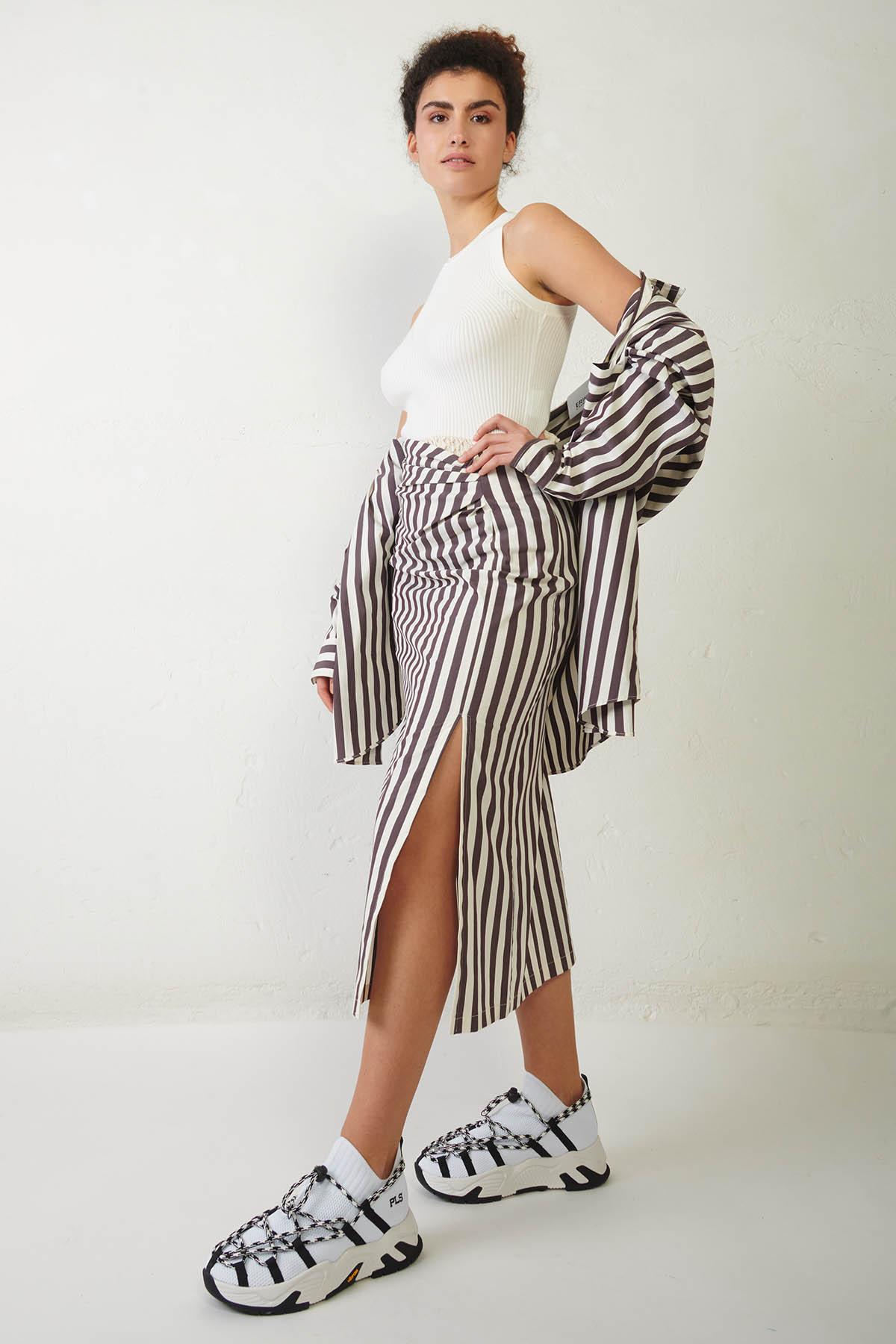 ERIKA CAVALLINI Camicia over a righe