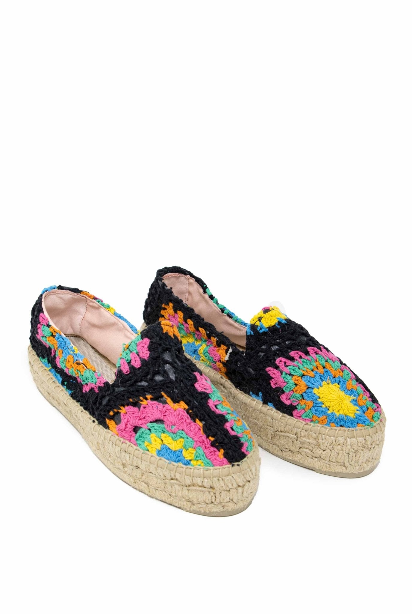 Espadrillas all'uncinetto con doppia suola