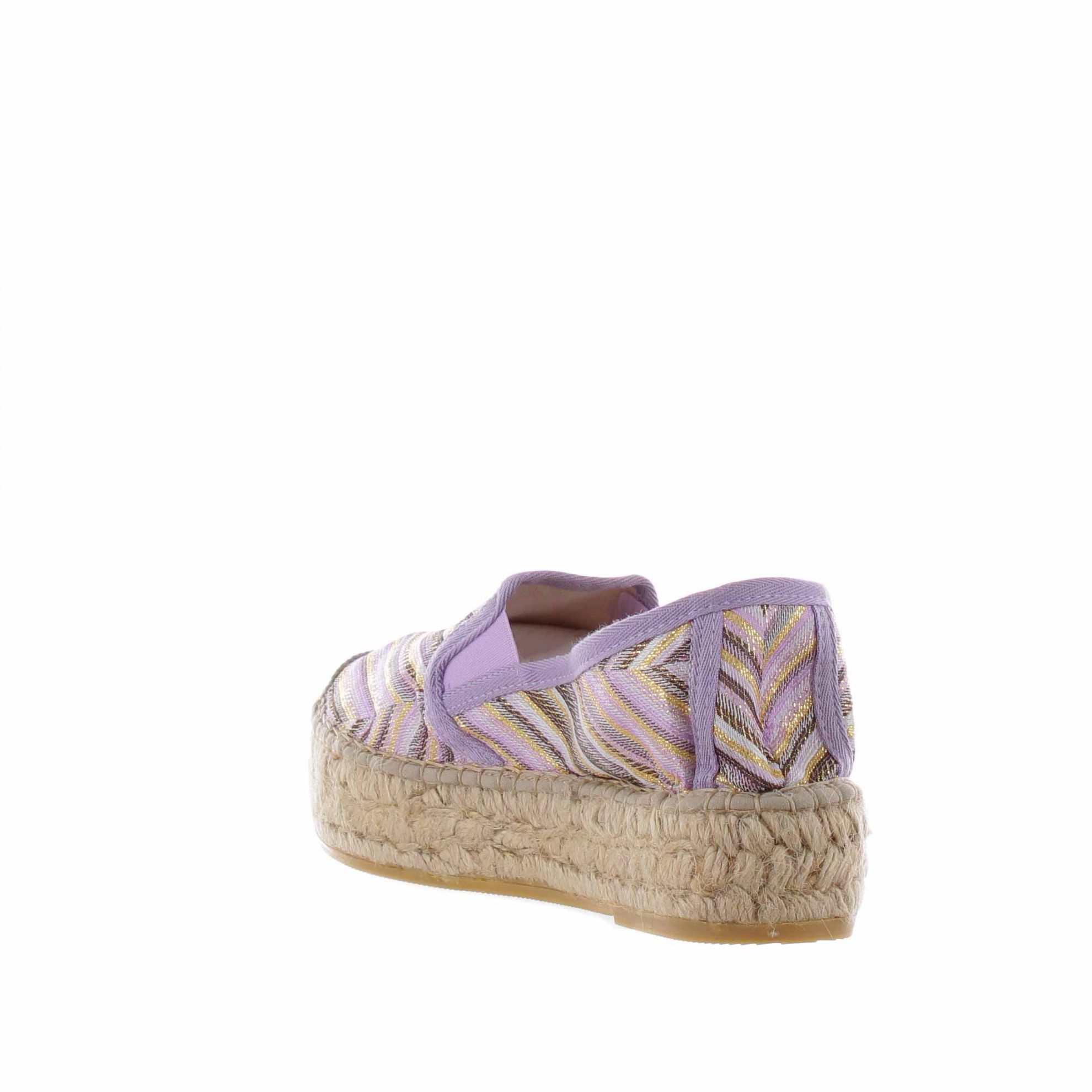 Espadrillas cangrejo in canvas con dettagli lamè