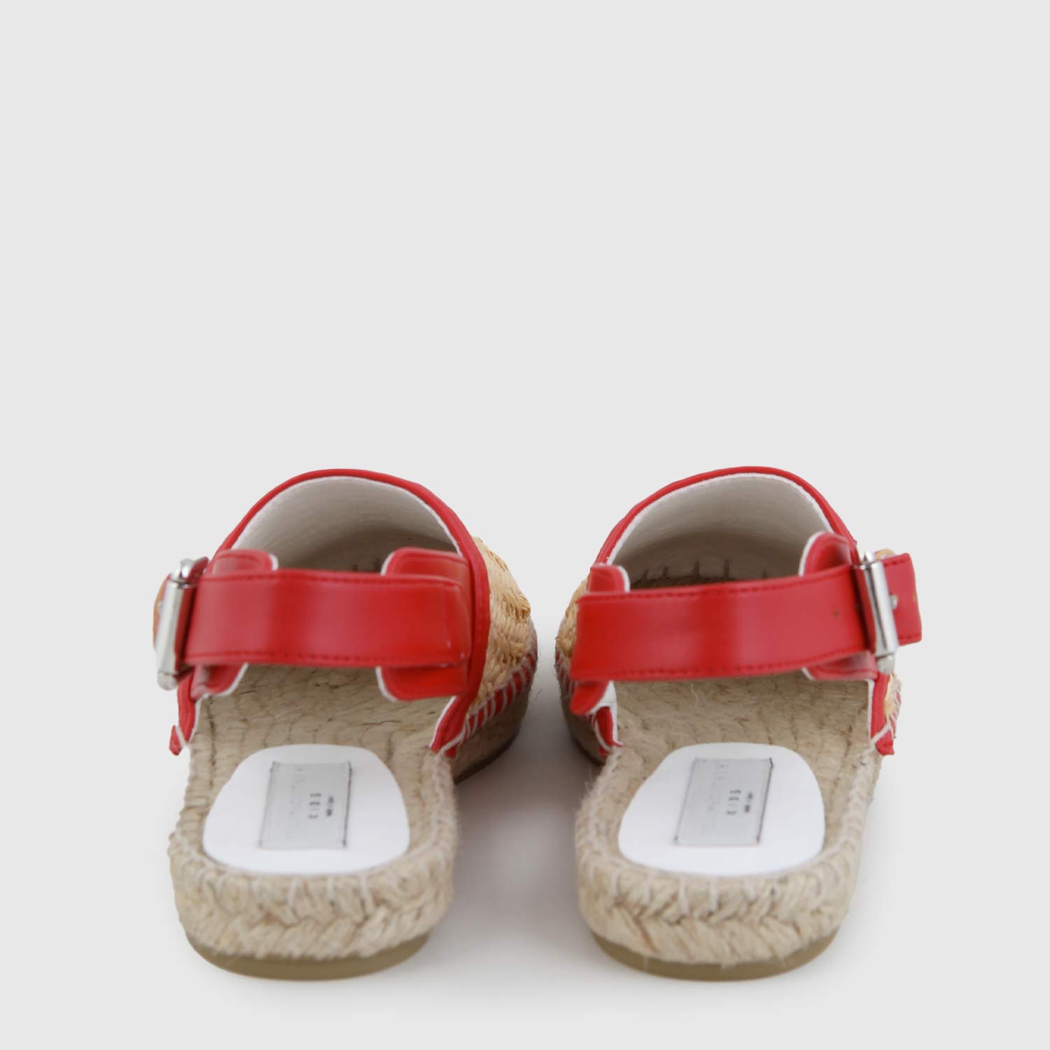 Espadrillas In Rafia Con Cuore Rosso Ragazza